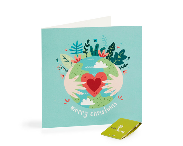 Recycled Christmas Card with seeds (singles)