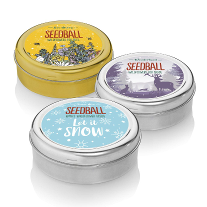 Seedball festive gift set seed tins