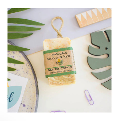 Matcha mysteries - soap on a rope