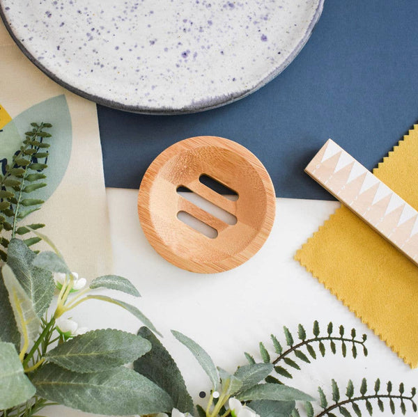 Round Bamboo Soap dish