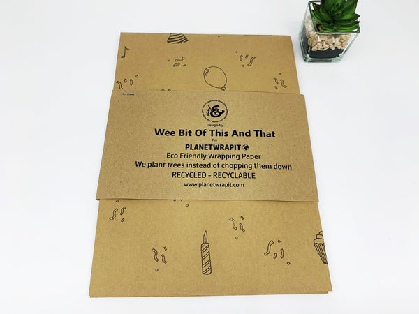 Recycled Kraft Paper Gift Wrapping (Occassion)
