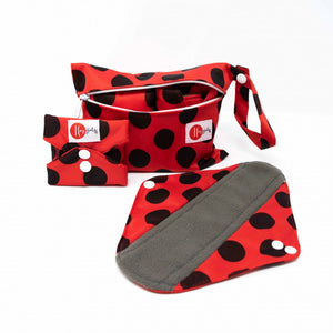 Hey Girls Reusable Period Pads & wet bag - Day/Night