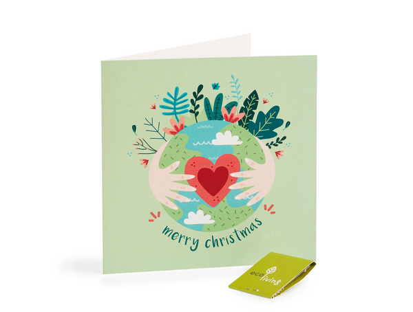 Recycled Christmas Card with seeds (singles)