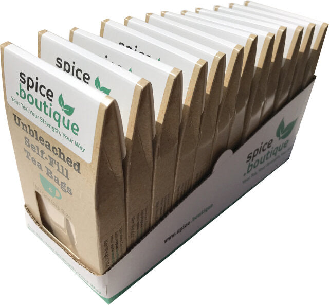 self-fill biodegradable tea bags - unbleached (50)