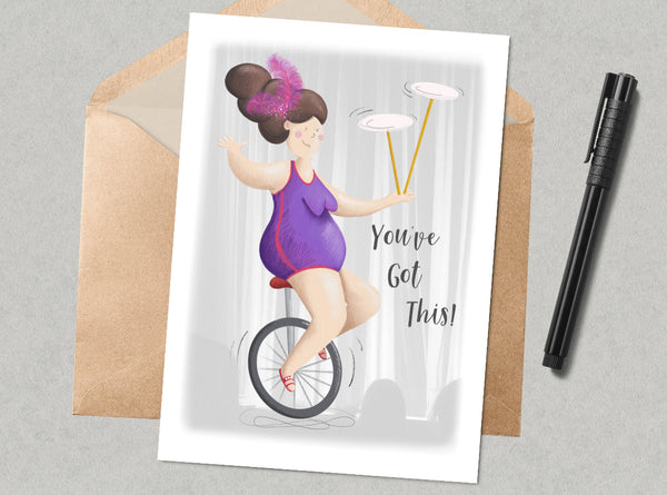Wild swimming recycled greetings cards