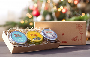 Seedball festive gift set seed tins