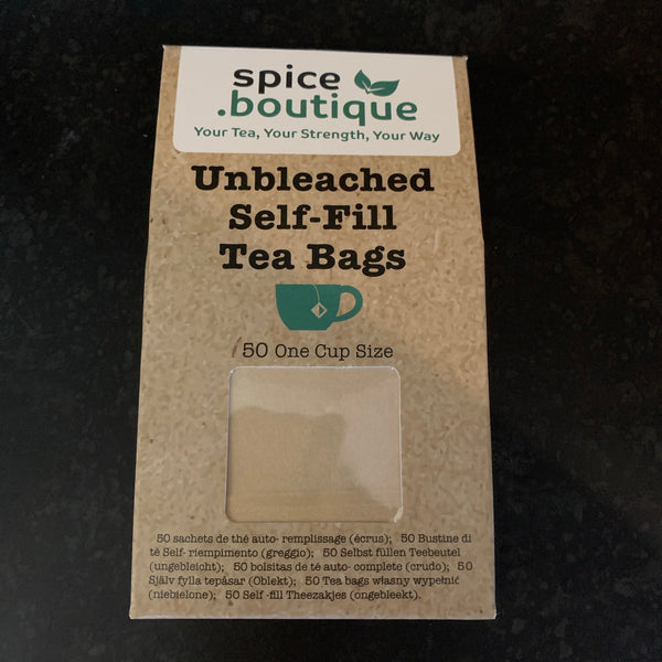 self-fill biodegradable tea bags - unbleached (50)
