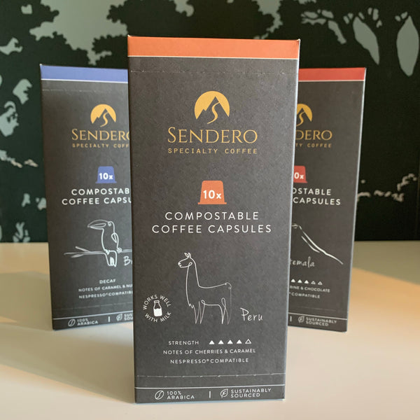 Sendero coffee nespresso capsules - cafe/decafe