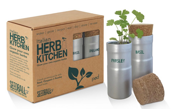 Seedball organic Italian Herb growing kit