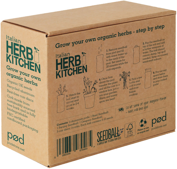 Seedball organic Italian Herb growing kit