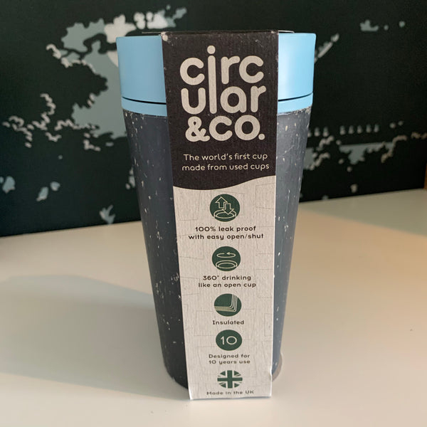 Circular reusable coffee cup (leakproof)