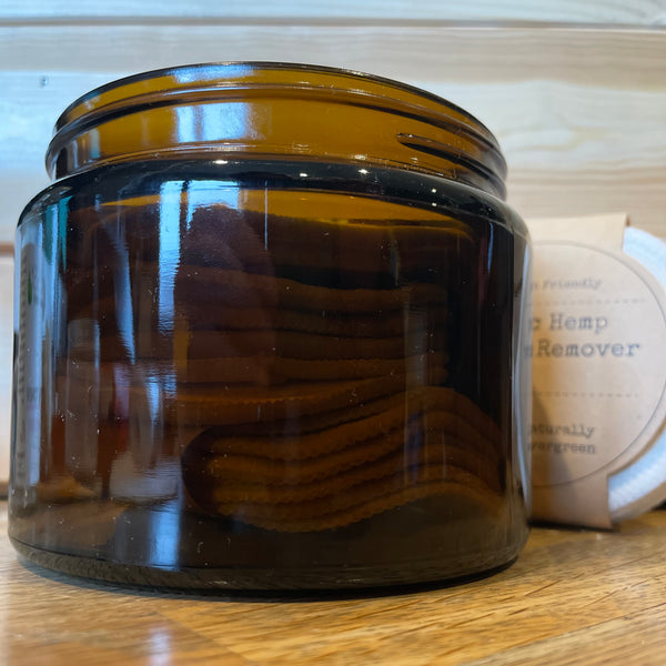 Amber glass storage jar (large)