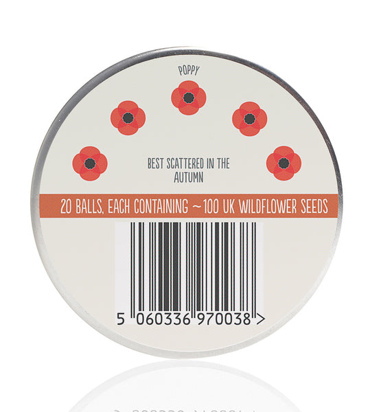Seedball Poppy mix tin
